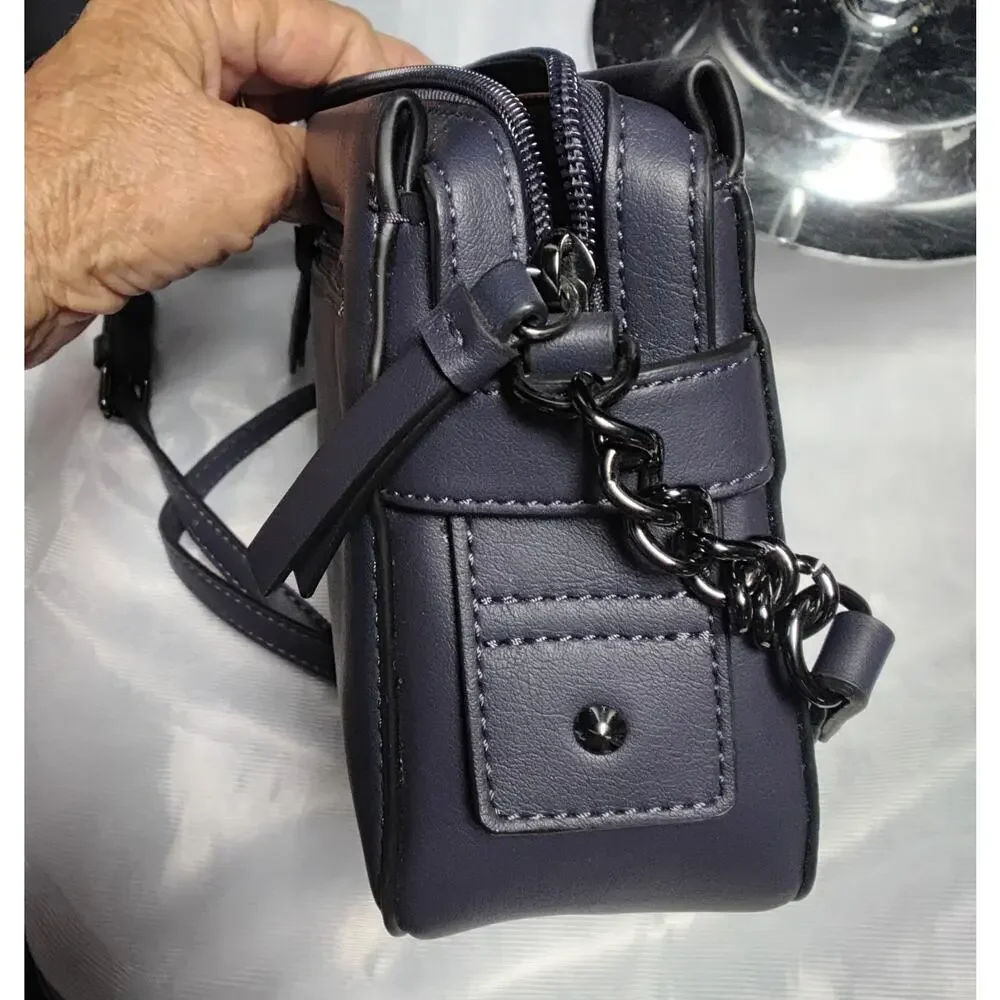 Simply Vera Vera Wang Navy Blue top handle Shoulder Bag Purse